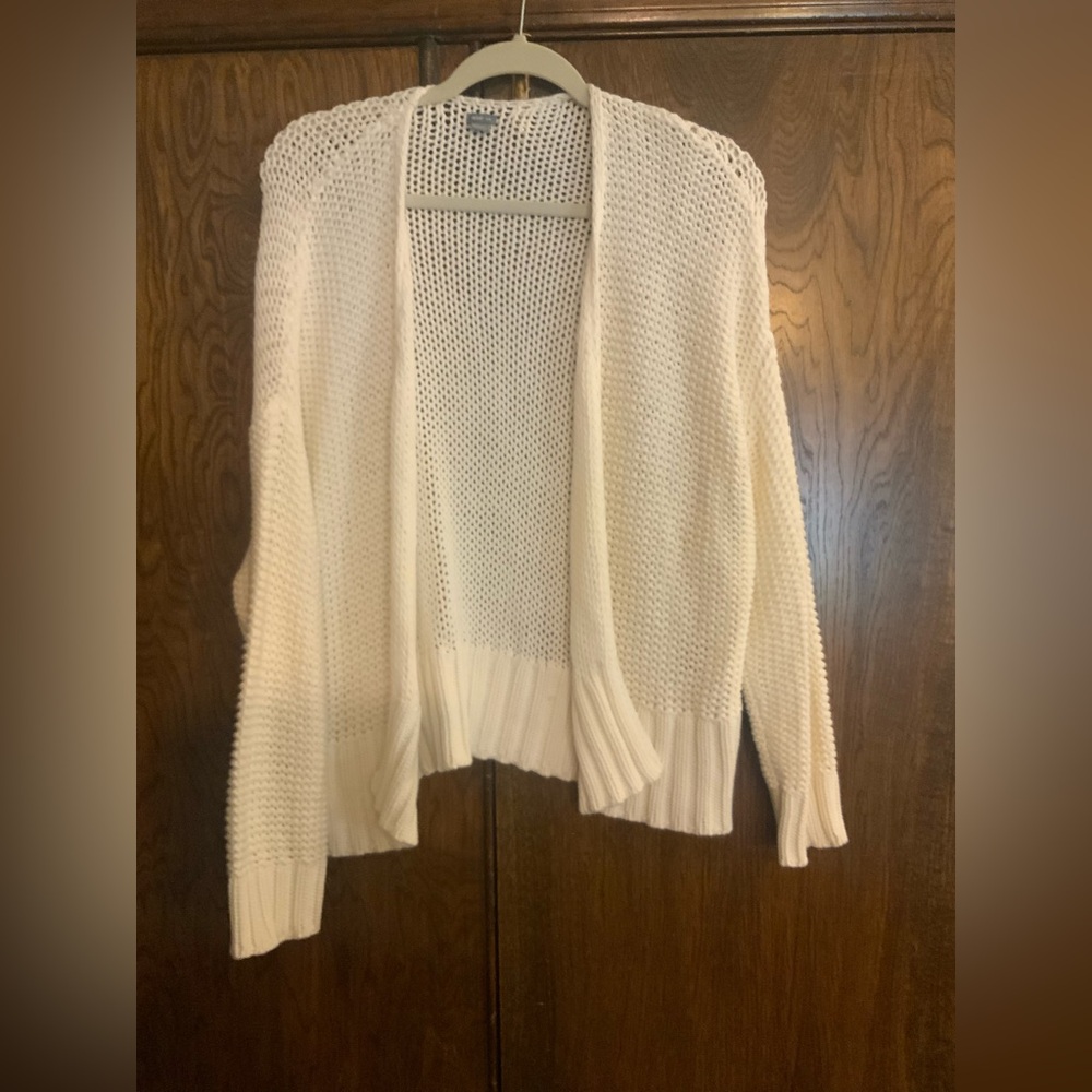 Aerie Cream Open Knit Cardigan